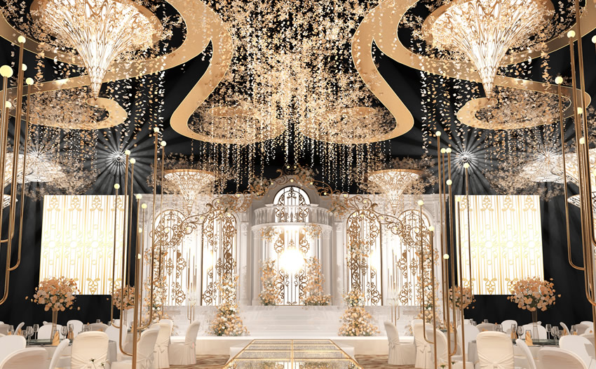 金东花木兰喜事汇金色大厅效果展示